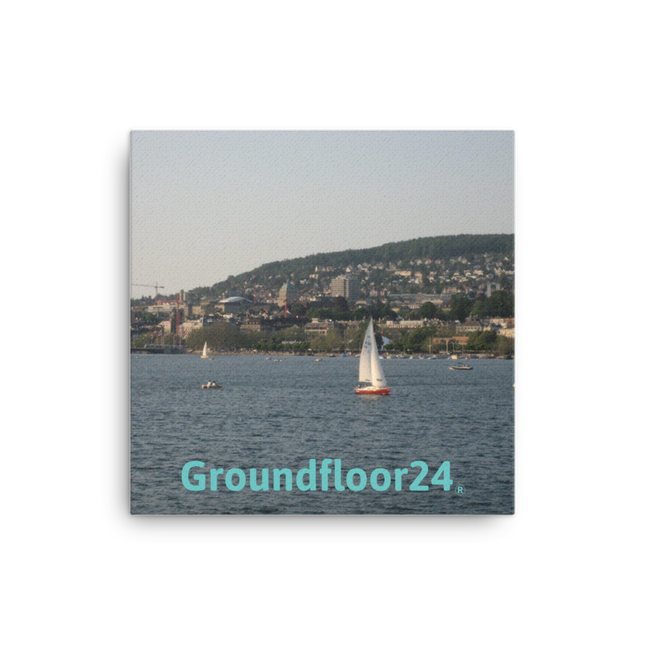Beautiful River & Hills Sinari Canvas with Groundfloor24 without House Logo