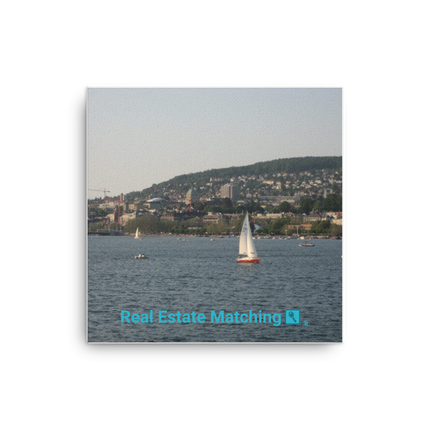 Beautiful River & Hills Sinari Canvas with realestatematching with key Logo