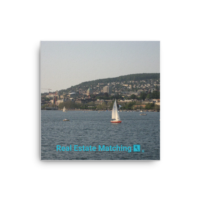 Beautiful River & Hills Sinari Canvas with realestatematching with key Logo