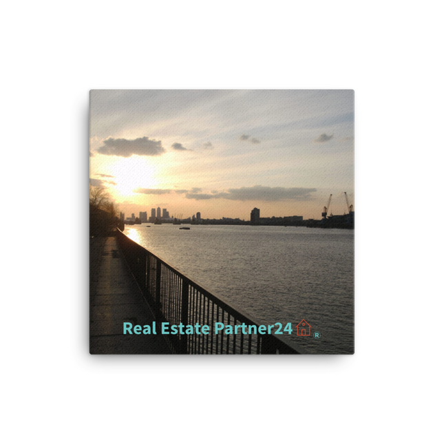 Awesome River View Canvas with realestatepartner24 with house Logo