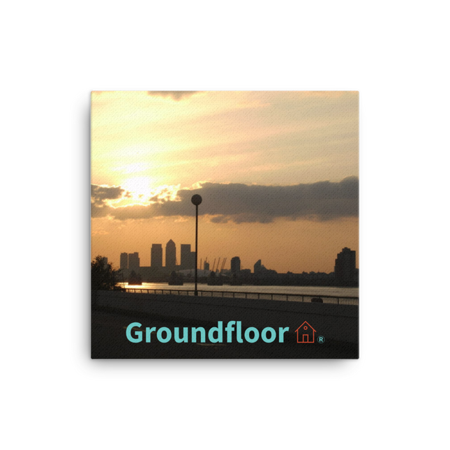 Majestic Sunset Canvas with Groundfloor with House Logo