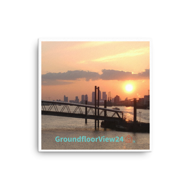Evening Glow Canvas with realestatematching with key Logo