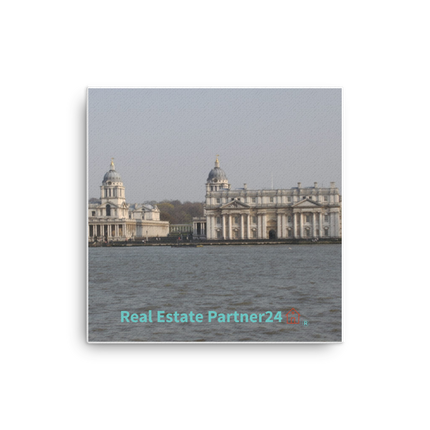 Riverside Beauty Canvas with realestatepartner24 with house Logo