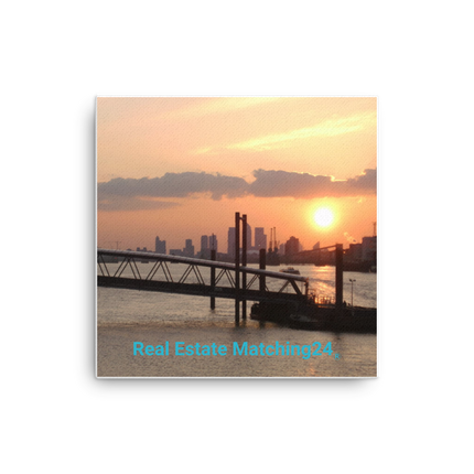 Evening Glow Canvas with realestatematching24 without key Logo