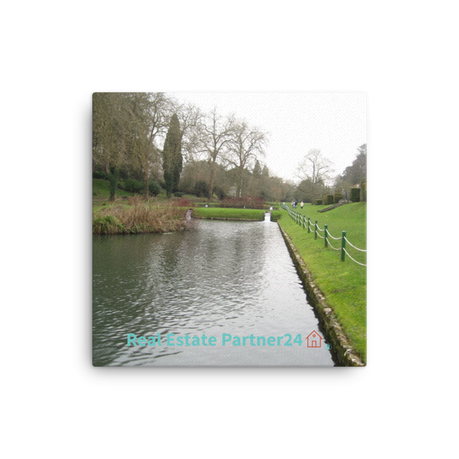 Lakeside Beauty Canvas with realestatepartner24 with house Logo