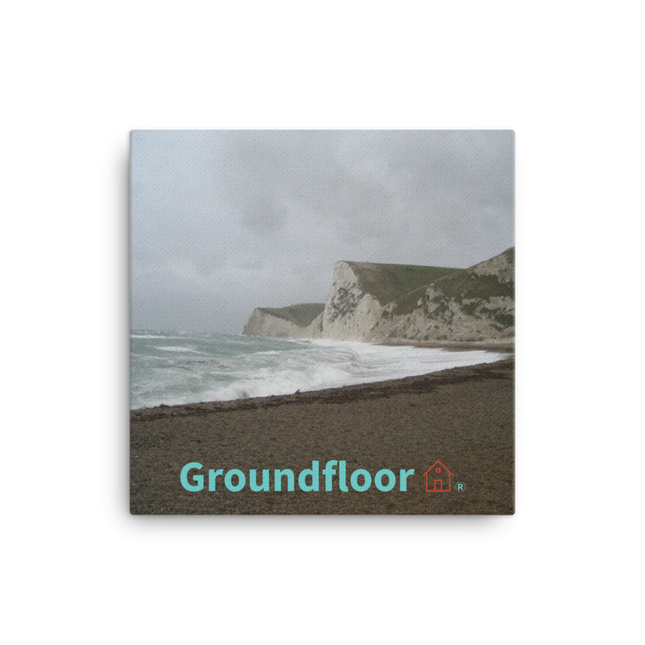 Waves and Sand Canvas with Groundfloor with House Logo