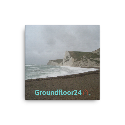 Waves and Sand Canvas with Groundfloor24 with House Logo