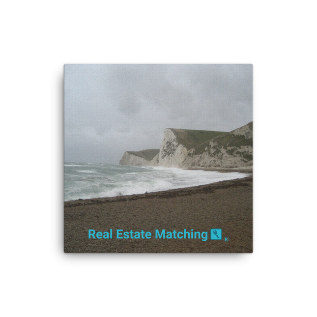 Waves and Sand Canvas with realestatematching with key Logo