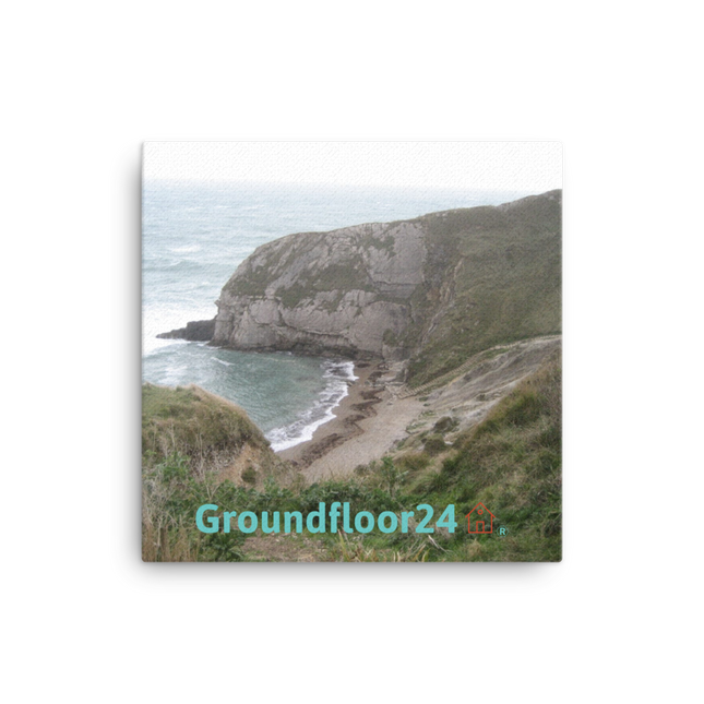 Sea & Hills Canvas with Groundfloor24 with House Logo