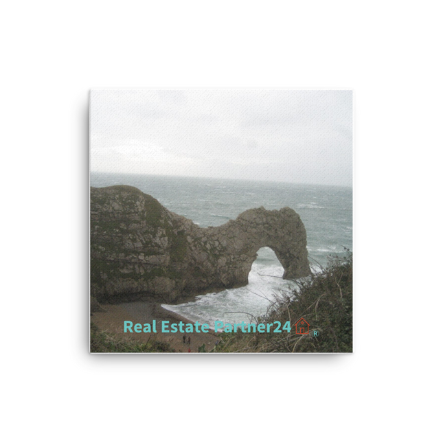 Coastal Escape Canvas with realestatepartner24 with house Logo