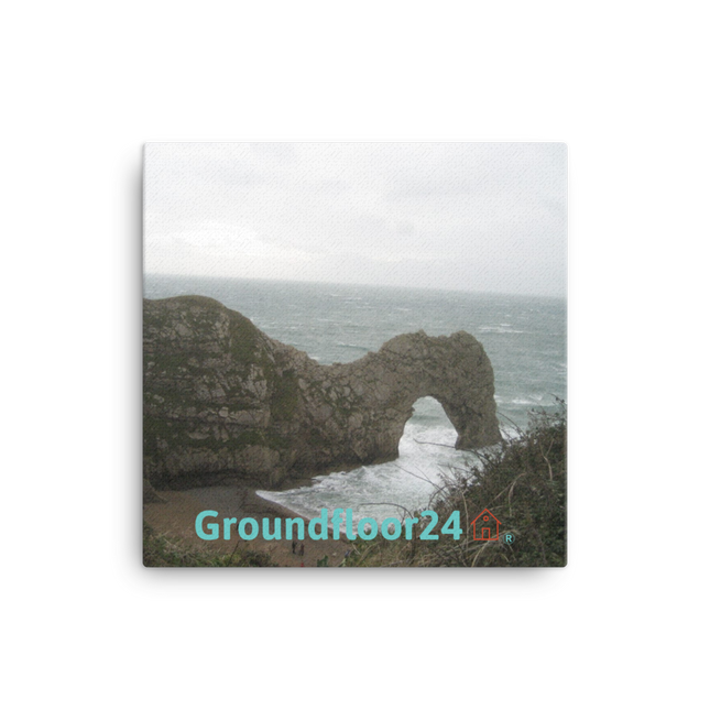 Coastal Escape Canvas with Groundfloor24 with House Logo