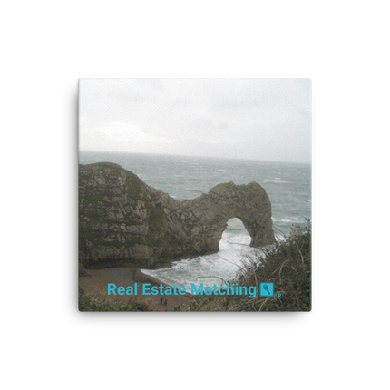 Coastal Escape Canvas with realestatematching with key Logo
