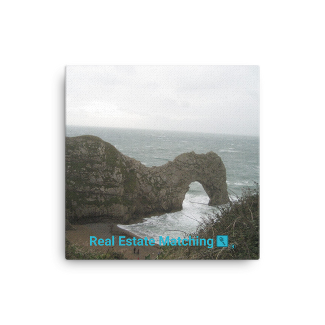 Coastal Escape Canvas with realestatematching with key Logo