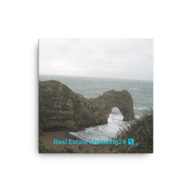 Coastal Escape Canvas with realestatematching24 with key Logo