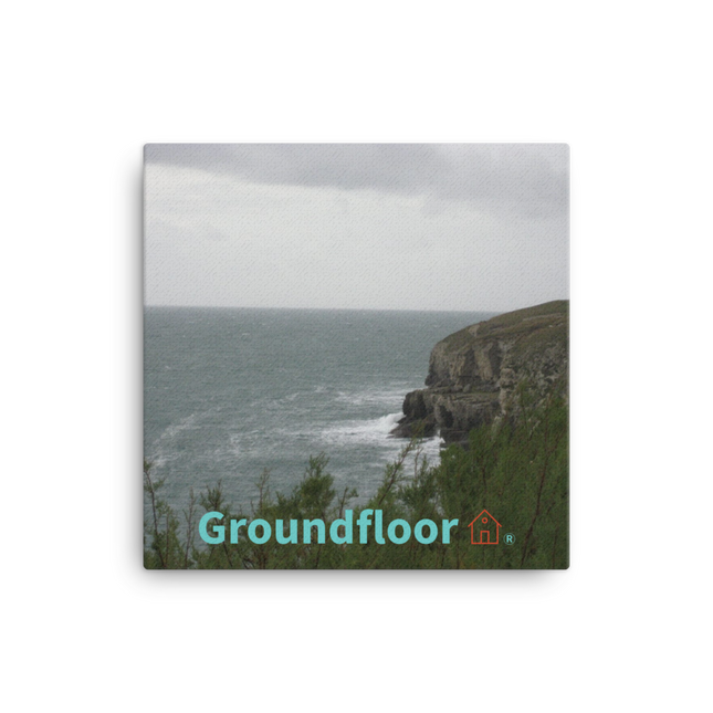 Seaside Serenity Canvas with Groundfloor with House Logo