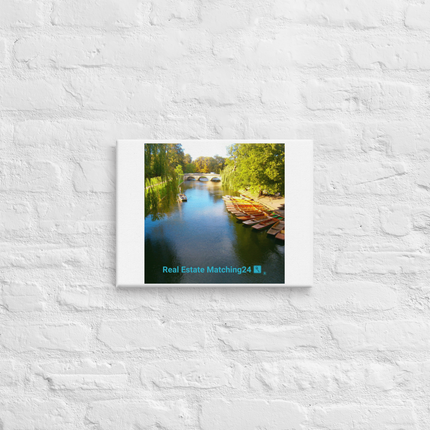 Beautiful Nature Canvas with realestatematching24 with key Logo