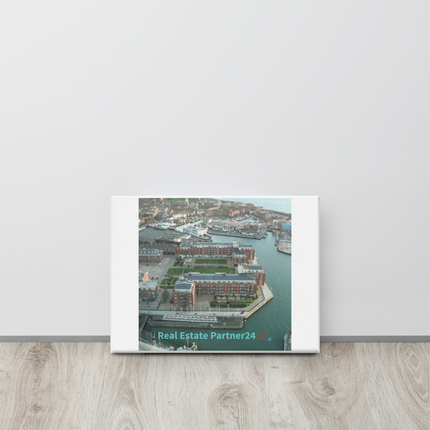 Nice City Canvas with realestatepartner24 with house Logo