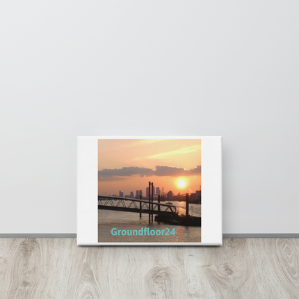 Evening Glow Canvas with Groundfloor24 with House Logo