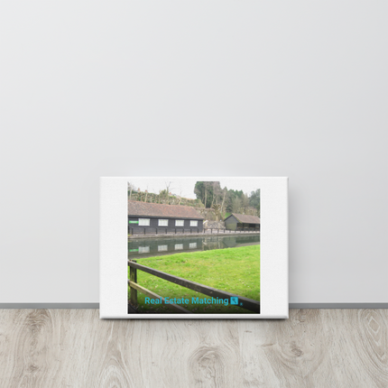 Lakeside Serenity Canvas with realestatematching with key Logo