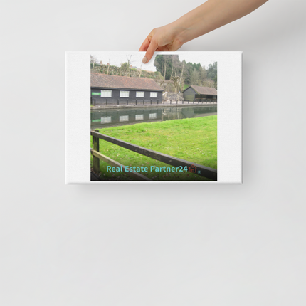Lakeside Serenity Canvas with realestatepartner24 with house Logo