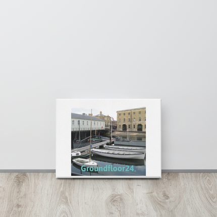 Boat on Water Canvas with Groundfloor24 without House Logo
