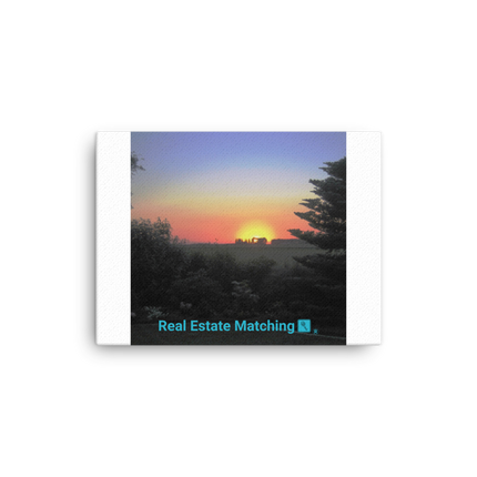 Beautiful Sunset Sinari Canvas with realestatematching with key Logo