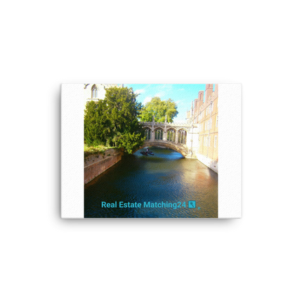 Beautiful Canel Canvas with realestatematching24 with key Logo