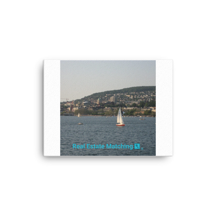Beautiful River & Hills Sinari Canvas with realestatematching with key Logo