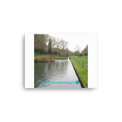 Lakeside Beauty Canvas with realestatematching24 with key Logo