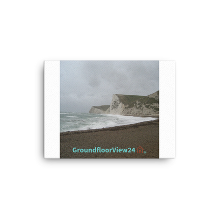 Waves and Sand Canvas with groundfloorview24 with House Logo
