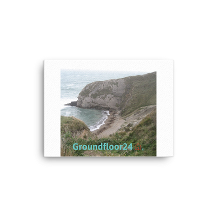 Sea & Hills Canvas with Groundfloor24 with House Logo