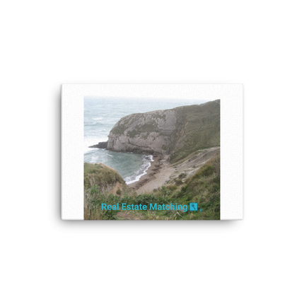 Sea & Hills Canvas with realestatematching with key Logo