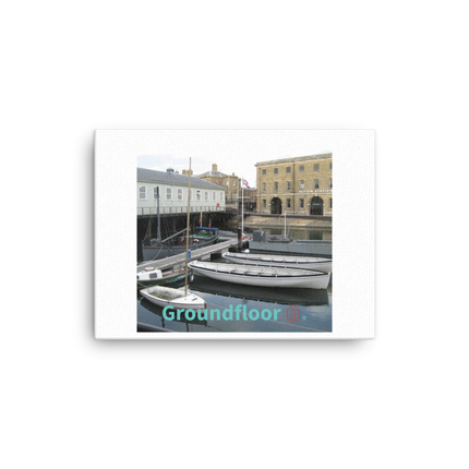 Boat on Water Canvas with Groundfloor with House Logo