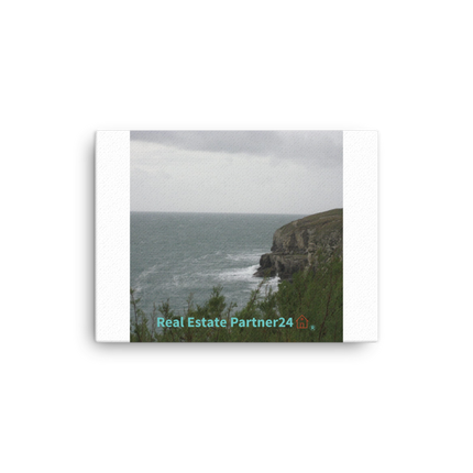 Seaside Serenity Canvas with realestatepartner24 with house Logo