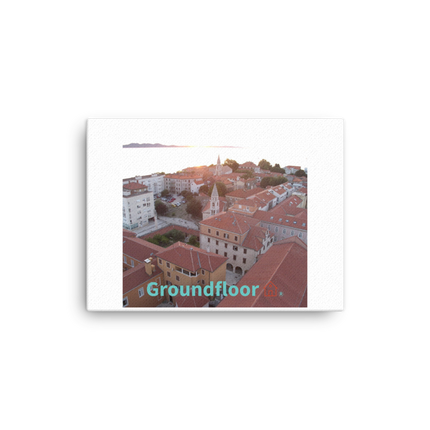 Roof Sunset View Canvas with Groundfloor with House Logo