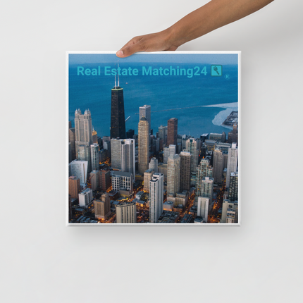 Beutiful Sinari Canvas with Real Estate Matching24 Logo