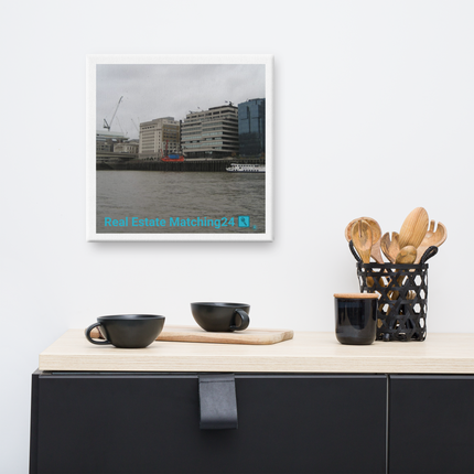 Beautiful Place Canvas with Real Estate Matching24 Logo