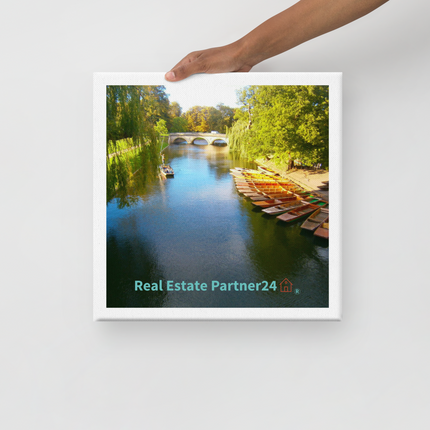 Beautiful Nature Canvas with realestatepartner24 with house Logo
