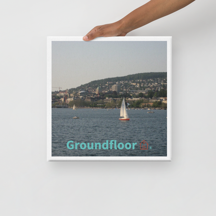 Beautiful River & Hills Sinari Canvas with Groundfloor with House Logo