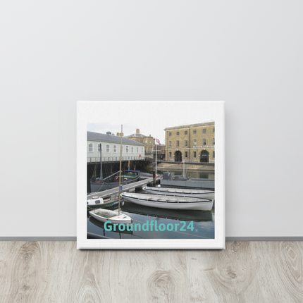 Boat on Water Canvas with Groundfloor24 without House Logo