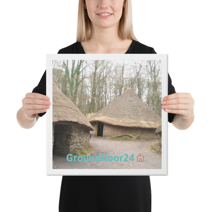 Village Charm Canvas with Groundfloor24 with House Logo