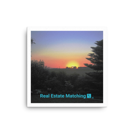 Beautiful Sunset Sinari Canvas with realestatematching with key Logo