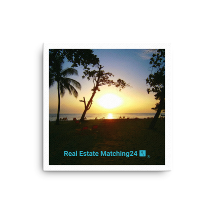 Beautiful Sea View Canvas with realestatematching24 with key Logo