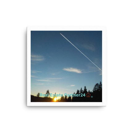 Attractive Sunset Sinari Canvas with realestatepartner24 with house Logo