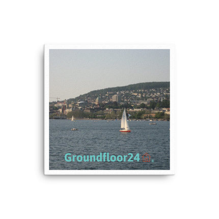 Beautiful River & Hills Sinari Framed photo paper poster with Groundfloor24 with House Logo