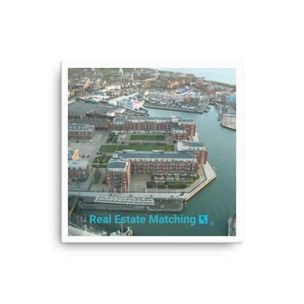 Nice City Canvas with realestatematching with key Logo