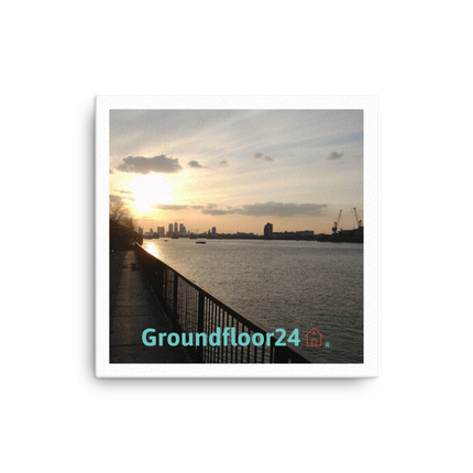 Awesome River View Canvas with Groundfloor24 with House Logo
