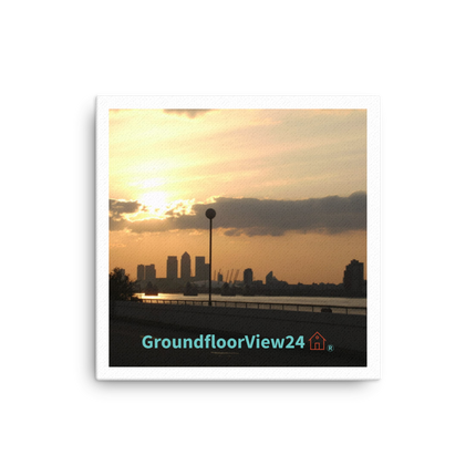 Majestic Sunset Canvas with groundfloorview24 with House Logo