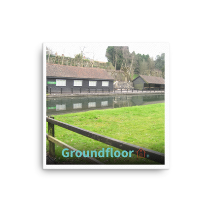 Lakeside Serenity Canvas with Groundfloor with House Logo