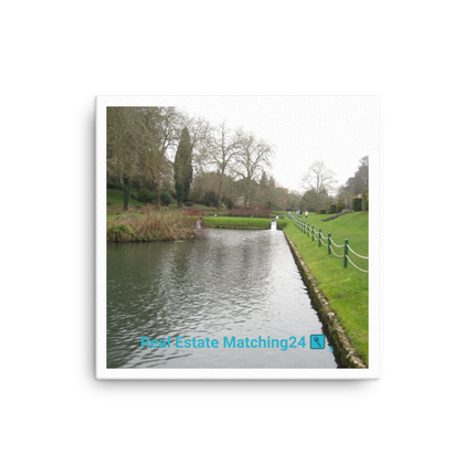 Lakeside Beauty Canvas with realestatematching24 with key Logo